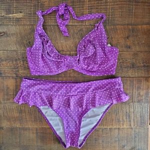 Freya "Pier" Purple & White Polka Dot Bikini